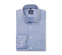 OLYMP Herren Oberhemd Langarm Luxor – Modern Fit, Faux Uni, Global Kent, royal, Größe 45