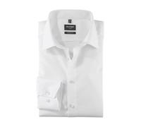OLYMP Hemd Herren Slim Fit Luxor Kent-Kragen Langarm Baumwolle Weiß Größe 48