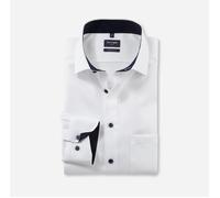 OLYMP NATTÉ LANGARM HEMD MODERN FIT WEISS MIT PATCHUNG - 43 - XL