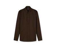 OLYMP No. Six Super Slim Hemd schwarzbraun, Gemustert