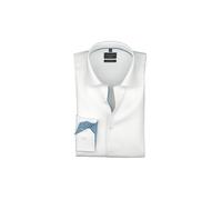 OLYMP Businesshemd No. Six - Super Slim Fit Kentkragen Weiß Gr. 37 97% Baumwolle