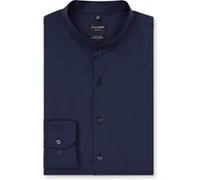 OLYMP No. Six 24/Seven, atmungsaktives Hemd mit Kühlungseffekt, super slim, Blau, Stehkragen, 40 (2550141840)