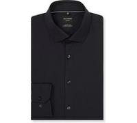 OLYMP No. Six 24/Seven Dynamic Flex Super Slim Jerseyhemd schwarz, Einfarbig