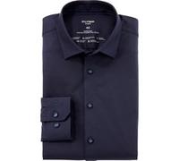 OLYMP No. Six Super Slim Jerseyhemd marine, Einfarbig