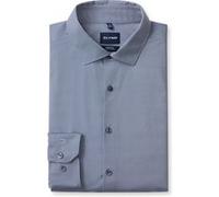 Businesshemd OLYMP "OLYMP No. Six 24/Seven, Super Slim, Modern Kent", Herren, Gr. 43, Normaler Arm, blau (marine), 86% Polyamid, 14% Elasthan, Hemden (30525821-43) marine