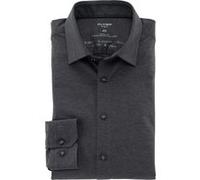 OLYMP No. Six 24/Seven, atmungsaktives Stretch Hemd aus Jersey, super slim, Grau, Kent, 39 (2503746739)