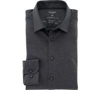 OLYMP Herren Businesshemd Langarm No.Six.24.Seven,Single Jersey,super Slim,Urban Kent,anthrazit 67,45