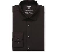 OLYMP No. Six 24/Seven, atmungsaktives Stretch Hemd aus Jersey, super slim, Schwarz, Kent, 42 (2503746842)