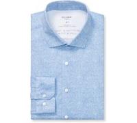 OLYMP No. Six 24/Seven, atmungsaktives Stretch Hemd, super slim, Blau, Kent, 40 (2518841340)