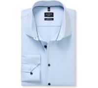 OLYMP No. Six Performance Climate Control Super Slim Hemd bleu, Einfarbig