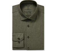 OLYMP No. Six 24/Seven Super Slim Jerseyhemd grün, Einfarbig