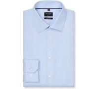Businesshemd OLYMP "OLYMP No. Six, super slim, Kent mit extra langem Arm", Herren, Gr. 42, Normaler Arm, bleu, 97% Baumwolle, 3% Elastolefin, Hemden (15357958-42) bleu