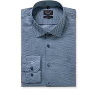 OLYMP No. Six Super Slim Hemd bleu, Bedruckt