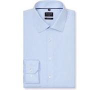 OLYMP No. Six Super Slim Hemd bleu, Faux-uni
