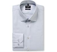 Businesshemd OLYMP "OLYMP No. Six, super slim, Kent", Herren, Gr. 36, Normaler Arm, silbergrau, 97% Baumwolle, 3% Elastolefin, Hemden (48190539-36) silbergrau