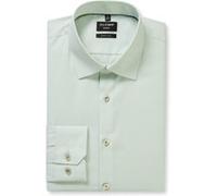 Businesshemd OLYMP "OLYMP No. Six, super slim, Kent", Herren, Gr. 42, Normaler Arm, hellgrün, 97% Baumwolle, 3% Elastolefin, Hemden (37717769-42) hellgrün