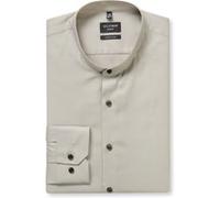 Businesshemd OLYMP "OLYMP No. Six, super slim, Stehkragen", Herren, Gr. 39, Normaler Arm, beige (taupe), 100% Baumwolle, Hemden (21383019-39) taupe