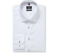 Businesshemd OLYMP "OLYMP No. Six, super slim, Kent mit extra langem Arm", Herren, Gr. 42, Normaler Arm, weiß, 100% Baumwolle, Hemden (65176011-42) weiß