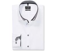 OLYMP No. Six, Business Hemd, super slim, Weiß, Extra langer Arm, Kent, 44 (0774690044)