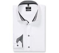 OLYMP Herren Businesshemd Langarm No.Six,Einfarbig,super Slim,Urban Kent,Weiss 00,46