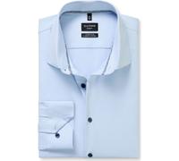 OLYMP No. Six Performance Climate Control Super Slim Hemd bleu, Einfarbig