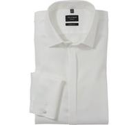 Businesshemd OLYMP "No. Six super slim", Herren, Gr. 46, N-Gr, beige (hellbeige), Web, Obermaterial: 97% Baumwolle, 3% Elastolefin, casual, körpernah, Langarm Umschlagmanschette, Hemden (66832860-46)