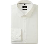 Businesshemd OLYMP "No. Six super slim", Herren, Gr. 42, N-Gr, beige (hellbeige), Web, Obermaterial: 97% Baumwolle, 3% Elastolefin, slim fit, Hemden (18305402-42) hellbeige