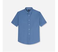 Kurzarmhemd OLYMP "Casual", Herren, Gr. L, N-Gr, blau, Web, Obermaterial: 100% Baumwolle, regular fit normal, Hemden, Freizeithemd, regular fit, Kentkragen (57302611-L) blau