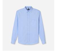 Langarmhemd OLYMP "Casual", Herren, Gr. L, N-Gr, blau, Web, Obermaterial: 100% Baumwolle, regular fit, Manschette, Hemden Langarmhemd (24097950-L)