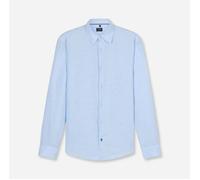 OLYMP Langarmhemd Casual Regular Fit Kentkragen Herren 3XL 100% Leinen hellblau