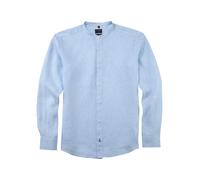 OLYMP Level Five Slim Fit Leinenhemd mit Mao-Kragen in Hellblau, Größe XXL