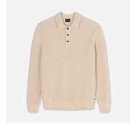 Langarm-Poloshirt OLYMP "OLYMP Casual Strick, Polo langarm", Herren, Gr. S, beige (hellbeige), 39% Baumwolle, 30% Wolle, 15% Polyacryl, 15% Polyamid, 1% Elasthan, Shirts (73162339-S) hellbeige