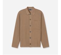 Strickpullover OLYMP "OLYMP Casual Strick, Overshirt", Herren, Gr. M, natur, 55% Baumwolle, 45% Polyester, Pullover Strickpullover (40526448-M) natur