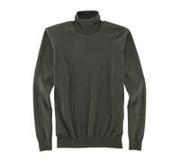 OLYMP Casual Modern Fit Rollkragenpullover oliv, Einfarbig