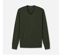 OLYMP Herren Pullover V-Ausschnitt Casual.Strick,Single Jersey,Regular fit,Oliv 47,M