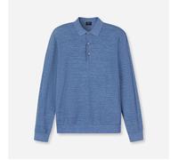 OLYMP Casual Regular Fit Longsleeve Poloshirt rauchblau, Einfarbig
