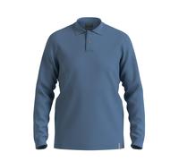 Langarm-Poloshirt OLYMP, Herren, Gr. L, rauchblau, Jersey, Obermaterial: 100% Baumwolle, regular fit, Rippbündchen, Shirts, regular fit, basic, formbeständig (86906427-L) rauchblau