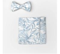 OLYMP Set Fliege, Einstecktuch blau, Bedruckt