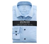 OLYMP Herren Businesshemd Langarm Luxor.24.Seven,Single Jersey,modern fit,New Kent,hellblau 10,39