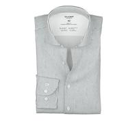 OLYMP Level Five 24/Seven Body Fit Jerseyhemd weiss, Gestreift