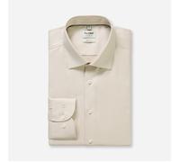 Businesshemd OLYMP "OLYMP Level Five, body fit, New York Kent", Herren, Gr. 44, Normaler Arm, beige, 97% Baumwolle, 3% Elastolefin, Hemden (70295318-44) beige