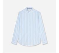 OLYMP Level Five garment washed, Body Fit, Blau, Streifen, Kent, 38 (2059141038)