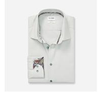 OLYMP Hemd Herren Slim Fit Langarm Baumwoll-Stretch grau, 43