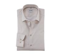 OLYMP Hemd Herren Slim Fit Langarm Baumwoll-Stretch beige, 42