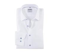 OLYMP Hemd Herren Slim Fit Langarm Baumwoll-Stretch weiß, 39