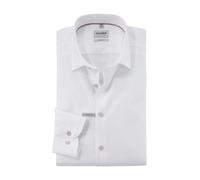 OLYMP Hemd Herren Slim Fit Langarm Baumwoll-Stretch Weiß, 45