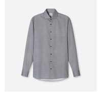 Langarmhemd OLYMP "Level 5", Herren, Gr. 44, N-Gr, schwarz, Web, Obermaterial: 100% Baumwolle, Manschette, Hemden, Businesshemd, Royal-Kentkragen, gemustert, body fit (55059865-44) schwarz