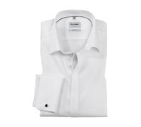 OLYMP Level Five body fit Galahemd Langarm Popeline- Weiß, Gr. 43