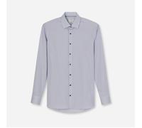 Businesshemd OLYMP "Level 5", Herren, Gr. 41, N-Gr, lila (viola), Web, Obermaterial: 97% Baumwolle, 3% Elastolefin, casual, Langarm 2-Knopf-Manschette, Hemden, Body Fit, Haifischkragen, Mit Rotationsp