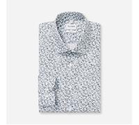 Langarmhemd OLYMP "Level Five", Damen, Gr. 43, N-Gr, weiß, Web, Obermaterial: 100% Baumwolle, normal, 2-Knopf-Manschette, Hemden, Businesshemd, body fit, New York Kentkragen, florales Muster (15473864